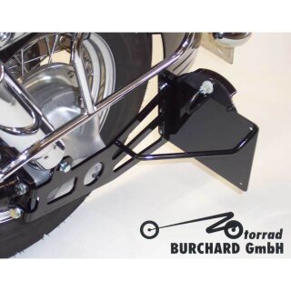 Burchard Excellence Seitlicher Kennzeichenhalter mit Teilegutachten, VTX 1300 / SC52, VTX 1800 / SC46, schwarz glänzend