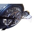 Burchard Excellence Seitlicher Kennzeichenhalter mit Teilegutachten, für Yamaha XV 1600 Wild Star/VP08, schw. glänzend