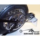 Burchard Excellence Seitlicher Kennzeichenhalter mit Teilegutachten, für Yamaha XV 1600 Wild Star/VP08, schw. glänzend