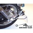 Burchard Excellence Seitlicher Kennzeichenhalter mit Teilegutachten, für Harley Davidson Sportster/XL2 19mm Achse,chrom