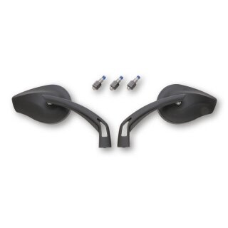 HIGHSIDER Spiegel PHOENIX 2 Aluminium, schwarz