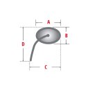 HIGHSIDER Spiegel PHOENIX 2 Aluminium, schwarz