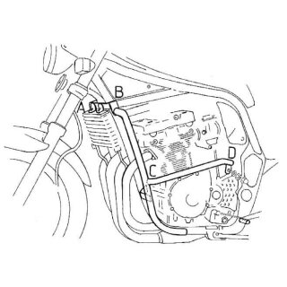 HEPCO & BECKER Motorschutzbügel Suzuki GSF 1200 S/N Bandit, 1996-2000