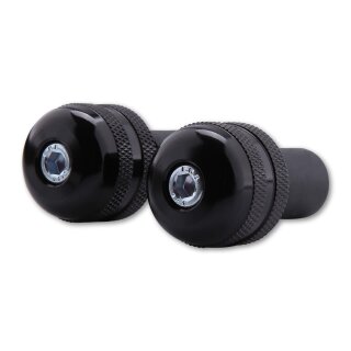 SHIN YO Lenkergewicht, schwarz, gerändelt, für Stahllenker Aluminium, schwarz