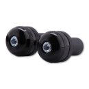 SHIN YO Lenkergewicht, schwarz, gerändelt, für Stahllenker Aluminium, schwarz