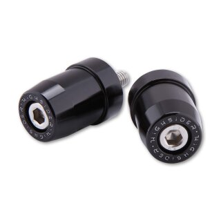 Lenkergewichte Alu, schwarz, f. KAWASAKI, Paar