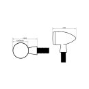 HIGHSIDER STRIPE LED-Rücklicht Aluminium, chrom