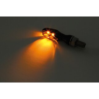 HIGHSIDER LED Blinker SONIC-X2, Metall-Gehäuse, getöntes Glas, Paar, E-geprüft.
