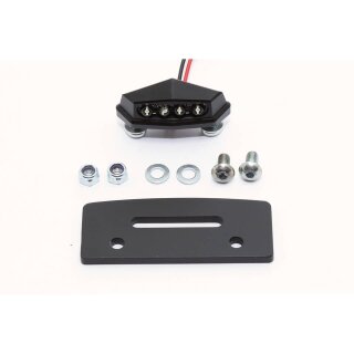 HIGHSIDER Halteplatte mit LED Kennzeichenleuchte 256-064 Stahl, schwarz
