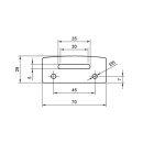 HIGHSIDER Halteplatte mit LED Kennzeichenleuchte 256-064 Stahl, schwarz