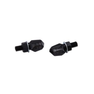 SHIN YO LED-Blinker TINY, schwarz, getöntes Glas Kunststoff, schwarz