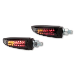 HIGHSIDER LED Rück-, Bremslicht, Blinker Einheit ARC, schwarz Aluminium, schwarz