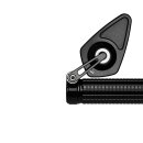 motogadget mo.view blade flip Aluminium, schwarz