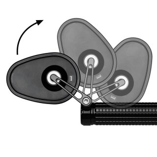 motogadget mo.view cruise flip, glasloser Lenkerendenspiegel Aluminium, schwarz