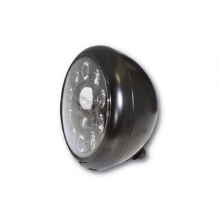 Motorrad LED Scheinwerfer HD-STYLE schwarz mit schwarzem Einsatz E-geprüft