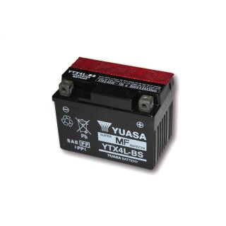 YUASA Batterie YTX 4L-BS wartungsfrei (AGM) inkl. Säurepack