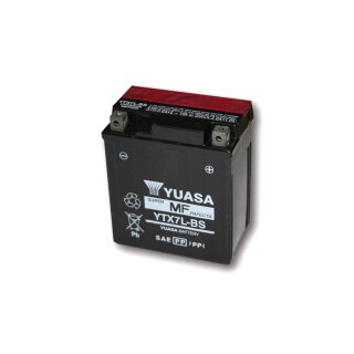 YUASA Batterie YTX 7L-BS wartungsfrei (AGM) inkl. Säurepack