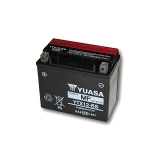 YUASA Batterie YTX 12-BS wartungsfrei (AGM) inkl. Säurepack