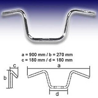 FEHLING APE HANGER 7/8 Zoll Low, chrom