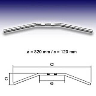 FEHLING DRAG BAR 7/8 Zoll Medium, chrom Stahl, chrom