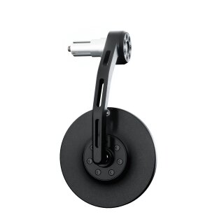 HIGHSIDER CONERO EVO BLACK EDITION Lenkerendenspiegel, lang Aluminium, schwarz
