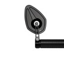 motogadget mo.view sport 60 flip Lenkerendenspiegel Aluminium, schwarz