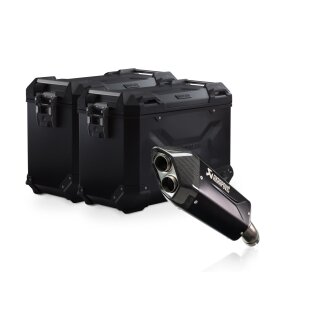 TRAX ADV Alukoffer-System + Akrapovic Schwarz. 45/45 l. BMW R 1300 GS (23-).
