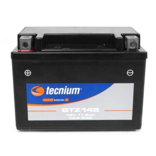 tecnium SLA Batterie, gefüllt und geladen - BTZ14S ,