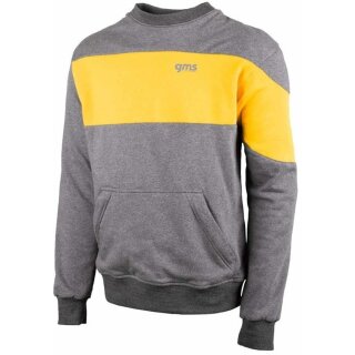 GMS Racoon Motorrad Pullover grau-gelb (M)