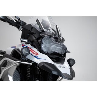 Scheinwerferschutz Halterung mit Blende. R1200GS (12-),R1250GS (18-)