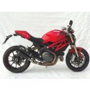 Zard Auspuff rund Ducati Monster 1100 Evo Slip/ON einseitig Titan E-geprüft + Kat.