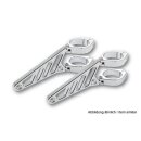 Highsider CNC Alu Lampenhalter Set lang chrom Paar