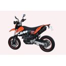 Exan Auspuff KTM 690 SMC Bj. 08-11 X-Black oval mit EG-ABE