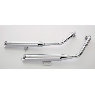 Falcon Cromo Line Auspuff Kawasaki VN 800 Classic 2 ESD rechts inkl. 2 Krümmer mit EG-BE