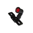 SHIN YO LED-Rücklicht OLD SCHOOL TYP3, schwarz, rotes Glas, mit Nr.-Schildhalter Stahl, schwarz