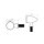 SHIN YO LED Rücklicht LIGHT GUIDE Aluminium, schwarz