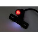 SHIN YO LED-Rücklicht OLD SCHOOL TYP6 mit verstellbarem Nummernschildhalter Stahl, schwarz