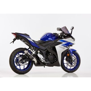 Hurric Super Short Auspuff Yamaha YZF-R3 und MT-03 15-...