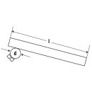 FEHLING Stummellenker Montage Gebelstandrohr 33 mm, Länge 265 mm Stahl, chrom