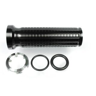 motogadget Alugriffe, schwarz Aluminium poliert, schwarz