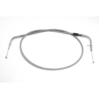 - Kein Hersteller - Stahlflex-Gaszug öffnend, KAWASAKI VN900 Classic 06-09, 150mm verlängert. Stahlflex, silber