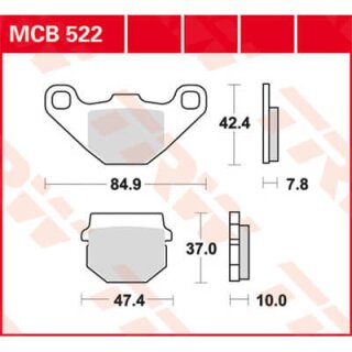 TRW Lucas Bremsbelag MCB522