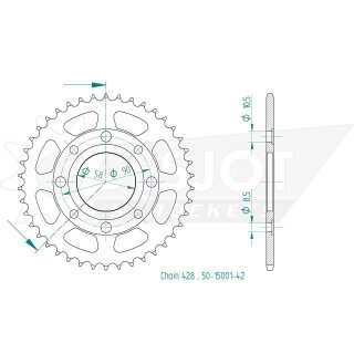 ESJOT Kettenrad, 42 Zähne