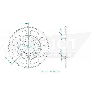 ESJOT Kettenrad, 44 Zähne Stahl,