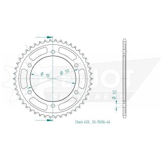 ESJOT Kettenrad, 46 Zähne Stahl,