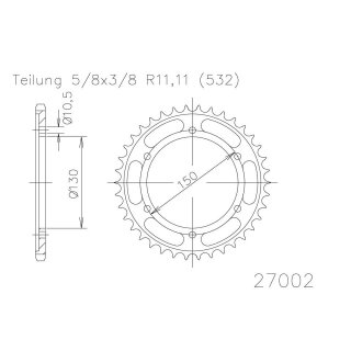 ESJOT Kettenrad, 45 Zähne