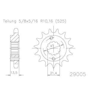 ESJOT Kettenritzel, 15 Zähne