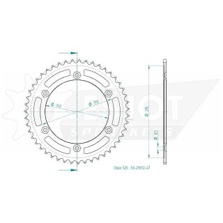 ESJOT Kettenrad, 47 Zähne Stahl,