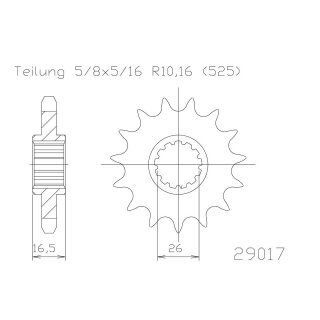 ESJOT Kettenritzel, 14 Zähne