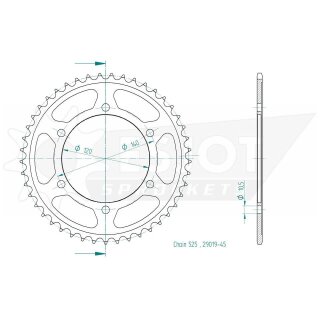 ESJOT Kettenrad, 45 Zähne